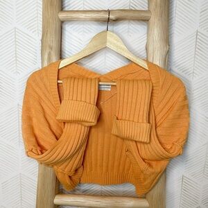 🔆 Urban Outfitters Daphne Shrug Cardigan Orange Size Medium